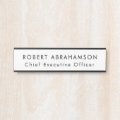 白黒のオフィスのドアシンボルや象徴の署名 サインプレート (正面)