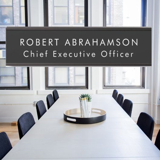 白黒のオフィスのドアシンボルや象徴の署名 サインプレート