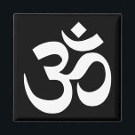 白黒のオブジェクトモデル記号 マグネット<br><div class="desc">黒シンプルの白いom記号。背景色を変更できる。追加するもし文字を追加しカスタマイズて、カラーコードFFFFFFを試してみる。</div>