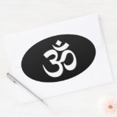 白黒のオブジェクトモデル記号 楕円形シール (封筒)