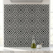 白黒のオペアートストライプの幾何学的パターン タイル