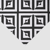 白黒のオペアートストライプの幾何学的パターン 薄葉紙 (詳細)