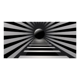 白黒のオペアート ポスター