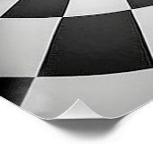 白黒のオペアート ポスター (コーナー)