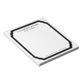 白黒のオーダーメイドビジネス文房具 ノートパッド (アングル)