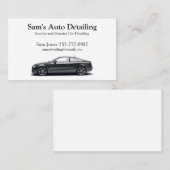 白黒のオートディテール名刺 名刺 (正面/裏面)