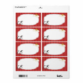 白黒のカウラベル ラベル (フルシート)