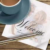 白黒のカクテル結婚の写真 スタンダードカクテルナプキン