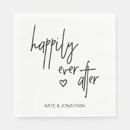 白黒のカクテル結婚ナプキン スタンダードランチョンナプキン