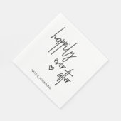 白黒のカクテル結婚ナプキン スタンダードランチョンナプキン (角)