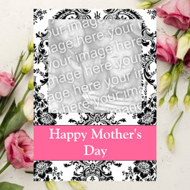 白黒のカスタマイズ可能な写真 カード