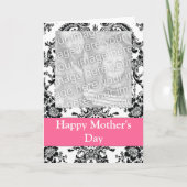 白黒のカスタマイズ可能な写真 カード (正面)