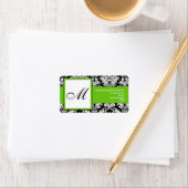 白黒のカスタマイズ可能住所 シール (インサイチュ)