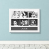 白黒のカスタム写真 – パーソナライズされた キャンバスプリント (インサイチュ (ウッドフロア))