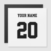 白黒のカスタム番号と名前 (正面/裏面)