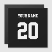 白黒のカスタム番号と名前 (正面/裏面)