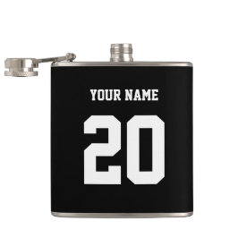 白黒のカスタム番号と名前 フラスク