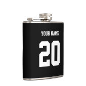 白黒のカスタム番号と名前 フラスク (右)