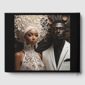 白黒のカップルオウム ゲストブック (裏面)