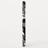 白黒のカモフラージュプリントパターン Case-Mate iPhoneケース (裏面/左)