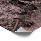 白黒のカラーリーフ ポスター (角)