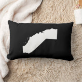 白黒のカリフォルニア ランバークッション (ブランケット)