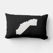 白黒のカリフォルニア ランバークッション (裏面)