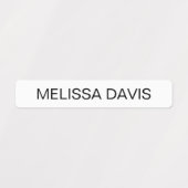 白黒のキッズモダン防水名ラベル ラベル (デザイン1)