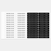 白黒のキッズモダン防水名ラベル ラベル (シート)