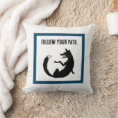 白黒のキツネトライバルタトゥーシンボル クッション (ブランケット)