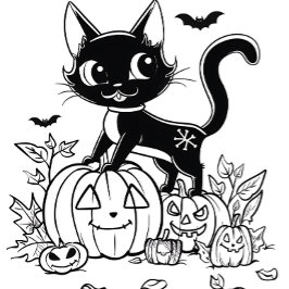 白黒のキャラクター猫 Tシャツ