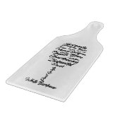 白黒のキュラシブワインタイポグラフィ2 カッティングボード (角)