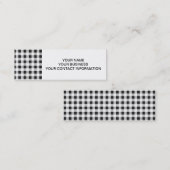 白黒のギンガムパターン スキニー名刺 (正面/裏面)