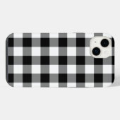 白黒のギンガムパターン iPhoneケース (裏面横)