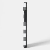 白黒のギンガムパターン iPhoneケース (左側面)