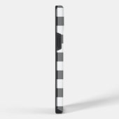 白黒のギンガムパターン iPhoneケース (右側面)