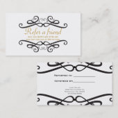 白黒のクラシックがFRIENDクライアントカードを参照 紹介カード (正面/裏面)