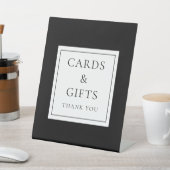 白黒のクラシックカーモダンドとギフト 台座サイン (インサイチュ)