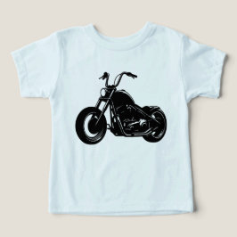 白黒のクラシッククルーザーバイクベクターアート
