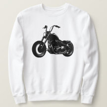白黒のクラシッククルーザーバイクベクターアート