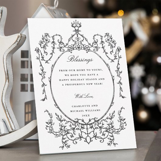 白黒のクラシックヴィンテージ枠の写真 シーズンカード