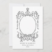 白黒のクラシックヴィンテージ枠の写真 シーズンカード (正面)