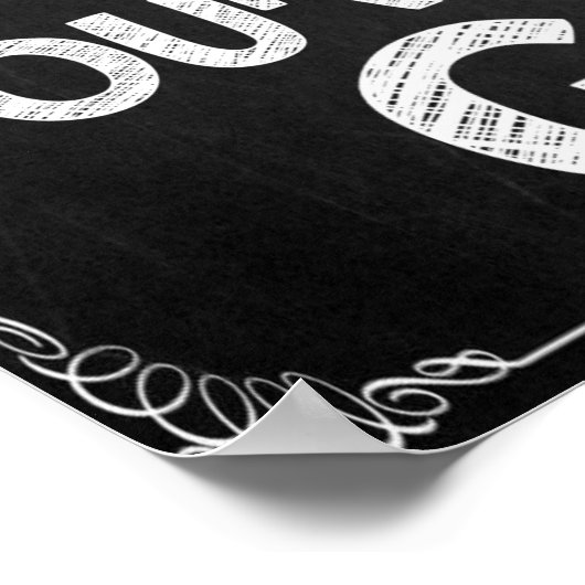 白黒のクラスルームやる気を起こさせるポスター ポスター (角)