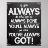 白黒のクラスルームやる気を起こさせるポスター ポスター (正面)