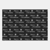 白黒のクリエレガントスモダン ラッピングペーパーシート (正面2)