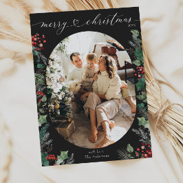 白黒のクリスマスシンプルにクリスマス シーズンカード