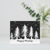 白黒のクリスマスシーン シーズンポストカード (スタンド正面)