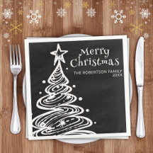 白黒のクリスマスツリー クリスマスパーティー