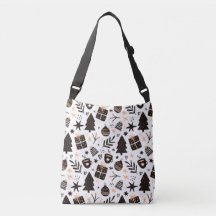 白黒のクリスマスパターン