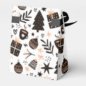 白黒のクリスマスパターン フェイバーボックス (裏面サイド)